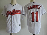 Cleveland Indians #11 Jose Ramirez White New Cool Base Jersey,baseball caps,new era cap wholesale,wholesale hats